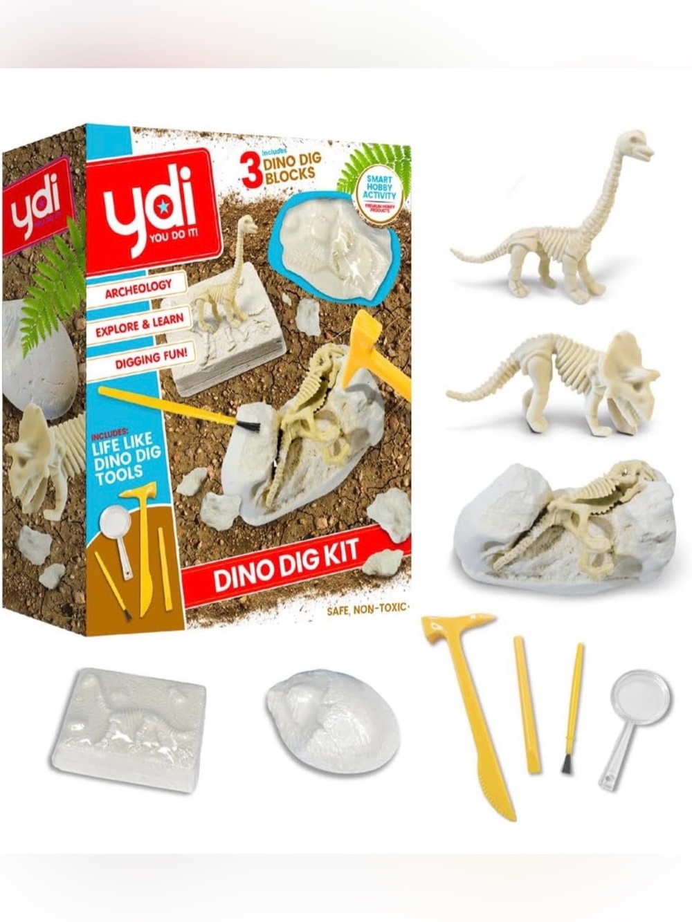 YDI Dinosaur Dig Kit – Kids Archaeology STEM Activity – Brand New Sealed